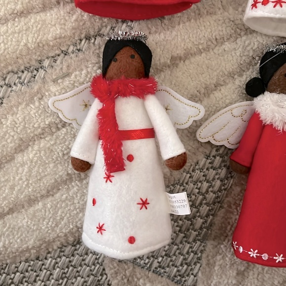 Fabric Angel Christmas Tree Ornament Set | 4 pc - Picture 4 of 5